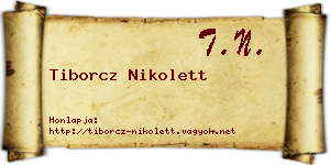 Tiborcz Nikolett névjegykártya