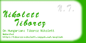 nikolett tiborcz business card